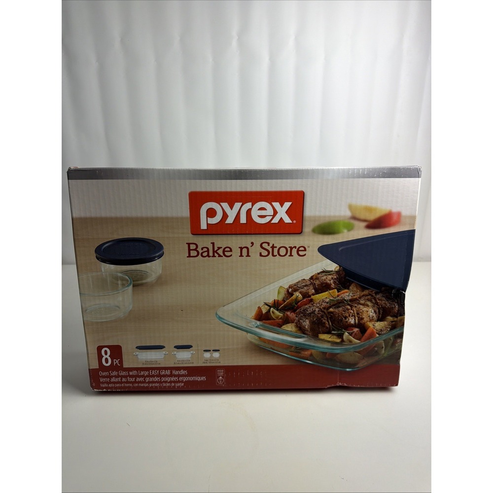 Vintage NEW Pyrex Storage Deluxe 8-Piece Set with Lids